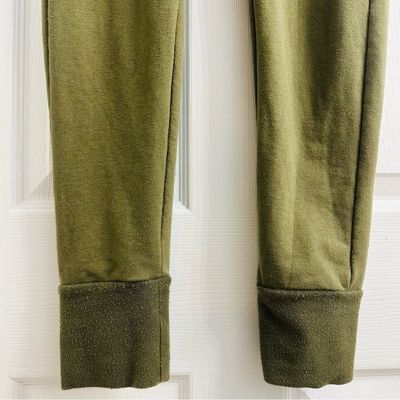 Free People Jogger Sweatpants Olive Green Fitted Gorpcore Gym Workout Small - Picture 5 of 7